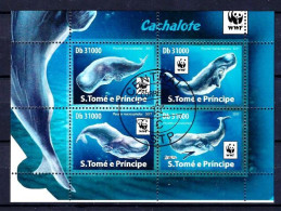 Animaux Cachalots WWF Saint Thomas Et Prince 2017 (291) Yvert N° 5909 à 5912 Oblitérés Used - Balene