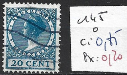 PAYS-BAS 145 Oblitéré Côte 0.85 € - Used Stamps