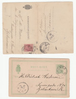 1893- 1910  ODENSE Denmark LETTERCARD Postal STATIONERY CARDS  With OMB Copenhagen TPO Pmks Cover Stamps - Entiers Postaux