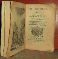 LINGUET Simon-Nicolas-Henri - MEMOIRES SUR LA BASTILLE - 1701-1800