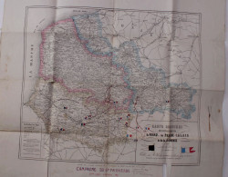 Guerre 1870-1871.Campagne Du Nord.carte Géographique Appartenant S/S Lieutenant Faultrier Au 91è Devenu  72è De Marche - Documenti