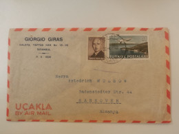 Enveloppe, Giorgio Giras, Istanbul 1950 - Cartas & Documentos