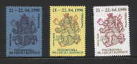 POLAND SOLIDARNOSC KPN 1990 SAINT POPE JP2 JOHN PAUL II PILGRIMMAGE TO CZECH & SLOVAK REPUBLICS FULL SET SOLID0560/0478) - Solidarnosc Labels