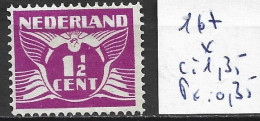 PAYS-BAS 167 * Côte 1.35 € - Unused Stamps