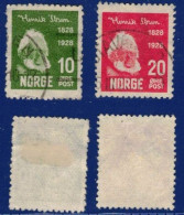 THEATRE DICHTER WRITER ÉCRIVAIN SCHRIFTSTELER IBSEN NORWAY NORGE NORWEGEN NORVÈGE 1918 Mi 137 139 FACIT 159 161 - Used Stamps