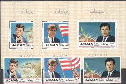 Ajman 1969, Kennedy, 3val+3BF - Kennedy (John F.)