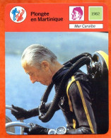 Plongée En Martinique 1982 Mer Caraibe  Commandant Cousteau Fiche Illustrée Cousteau  N ° 209 - Sport