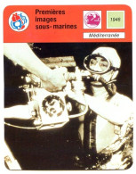 Premieres Images Sous Marines Plongée Fiche Illustrée Cousteau N° 1209 - Sport