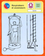 Respirateurs Et Ascenseurs Italie  Sport Plongée Fiche Illustrée Cousteau  N° 1436 - Sport