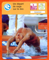 Un Départ De Nage Sur Le Dos Natation Sport Fiche Illustrée Cousteau  N° R1 1772 - Sport