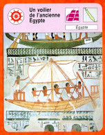 Un Voilier De Ancienne Egypte Bateau Fiche Illustrée Cousteau N° 05B25 - Bateaux