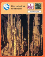 Une Cathédrale Souterraine   Spéléologie  Sport Fiche Illustrée Cousteau  N° R1 1472 - Sport