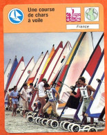 Une Course De Chars A Voile  France Sport Fiche Illustrée Cousteau  N° 2272 - Sport