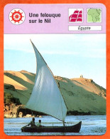 Une Felouque Sur Le Nil Egypte Bateau   Histoire Des Bateaux Fiche Illustrée Cousteau  N° 1349 - Bateaux