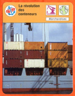 La Révolution Des Conteneurs Marchandises Bateaux Fiche Illustrée Cousteau  N° 1066 - Barche