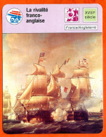 La Rivalité Franco Anglaise Fiche Illustrée Cousteau  N° 856 - Barcos