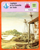 Laplace Et La Favorite En Inde France Explorations Et Découvertes Fiche Illustrée Cousteau  N° 1356 - Boats