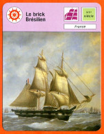 Le Brick Brésilien  Bateaux Fiche Illustrée Cousteau  N° 3155 - Schiffe