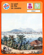 Le Port De Rio De Janeiro Brésil Bateaux Fiche Illustrée Cousteau  N° 2868 - Barche