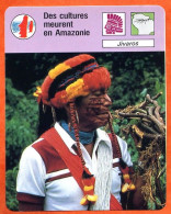 Des Cultures Meurent En Amazonie  Jivaros  Peuples De Eau Fiche Illustrée Cousteau  N° 01B13 - Géographie
