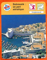 Dubrovnik Un Port Adriatique Yougoslavie Fiche Illustrée Cousteau  N° 2170 - Géographie