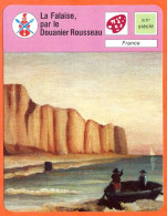 La Falaise Par Le Douanier Rousseau France Fiche Illustrée Cousteau N° 3451 - Boats