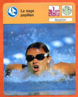 La Nage Papillon Natation Sport Fiche Illustrée Cousteau  N° 1868 - Sport