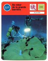 Au Coeur De La Grande Barrière Australie  Plongée Fiche Illustrée Cousteau  N° 01B18 - Sport