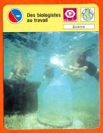 Des Biologistes Au Travail Science Plongée Fiche Illustrée Cousteau  N° 2729 - Sport