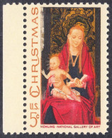 !a! USA Sc# 1336 MNH SINGLE W/ Left Margin - Christmas - Nuovi