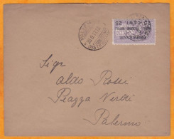 28 Juin 1917 - Vol Postal Expérimental De Naples, Napoli à Palerme, Palermo ITALIA Et Retour Par Hydravion - Cad Arrivée - Storia Postale (Posta Aerea)