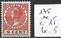 PAYS-BAS 175 ** Côte 15 € - Unused Stamps