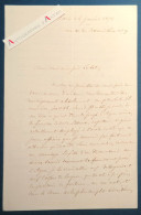 ● L.A.S 1873 Aristide De GONDRECOURT Militaire écrivain Né En Guadeloupe Lettre Autographe à M. Labat - Politiek & Militair