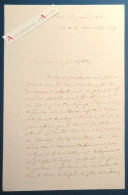 ● L.A.S 1873 Aristide De GONDRECOURT Militaire écrivain Né En Guadeloupe Lettre Autographe à M. Labat - Politicians  & Military