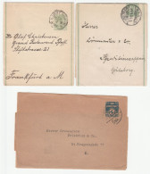 1901 - 1937  3 X Denmark Postal STATIONERY WRAPPER To Goteborg,  Frankfurt,  Copenhagen , Cover Stamps - Ganzsachen