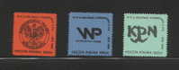 POLAND SOLIDARNOSC KPN 1989 10TH ANNIV OF FORMATION OF KPN SET OF 3 (SOLID0024/0071) - Solidarnosc Labels