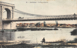 24-3113 : ANDREZIEUX. LE PONT SUSPENDU. BARQUES. COULEUR - Andrézieux-Bouthéon