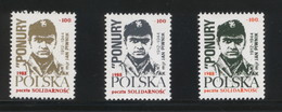 POLAND SOLIDARNOSC JAN PIWNIK WW2 POLICE & SOLDIER AGAINST NAZI GERMANY & RUSSIA SET OF 3 GOVT EXILE FRANCE POLISH ARMY - Solidarnosc Vignetten