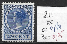 PAYS-BAS 211 ** Côte 0.80 € - Unused Stamps