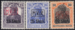 Rumanía 1/3 1917 Sobrecarga MVR Sellos De Alemania De 1905/16 MH - Other & Unclassified