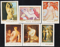 Rumanía Romania 2454/59 1969 Desnudos Célebres MNH - Andere & Zonder Classificatie