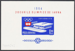 Rumanía HB 56 1963 9º Juegos Olímpicos De Invierno MNH - Andere & Zonder Classificatie