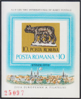 Rumanía HB 134A 1978 Primera Feria Internacional De Sellos Postales MNH - Sonstige & Ohne Zuordnung