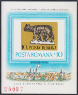 Rumanía HB 134A 1978 Primera Feria Internacional De Sellos Postales MNH - Andere & Zonder Classificatie