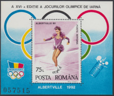 Rumanía Romania HB 215 1992 JJOO Winter Games Deportes Patinaje MNH - Otros & Sin Clasificación