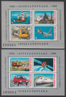 Rumanía HB 193A/93B 1988 Comunicaciones - Tren, Barco, Avión ... MNH - Altri & Non Classificati