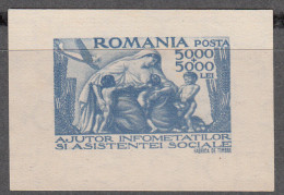 Rumanía - 33 1947 Asistencia Social Nueva Con Fijasellos - Autres & Non Classés