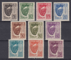 TIMBRE TOGO SERIE TAXE COMPLETE N° 22/31 NEUFS ** GOMME SANS CHARNIERE - Nuevos