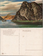 Sankt Goar Rheintal Rhein Dampfer A.d. Loreley Künstlerkarte 1910 - St. Goar