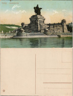 Koblenz Deutsches Eck Am Rhein Mit Denkmal, Reiter-Standbild 1910 - Koblenz